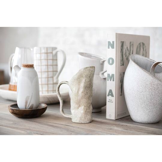 Hello Honey® 12oz. Green Reactive Glaze Organic Shaped Stoneware Pitcher